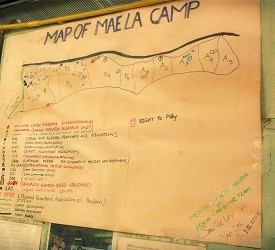 A Map of the Mae La camp.