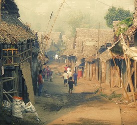 A view of daily life in the camp.