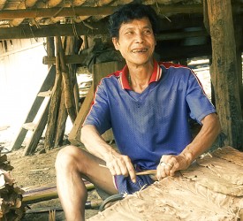 One of the many craftsmen in the camp.